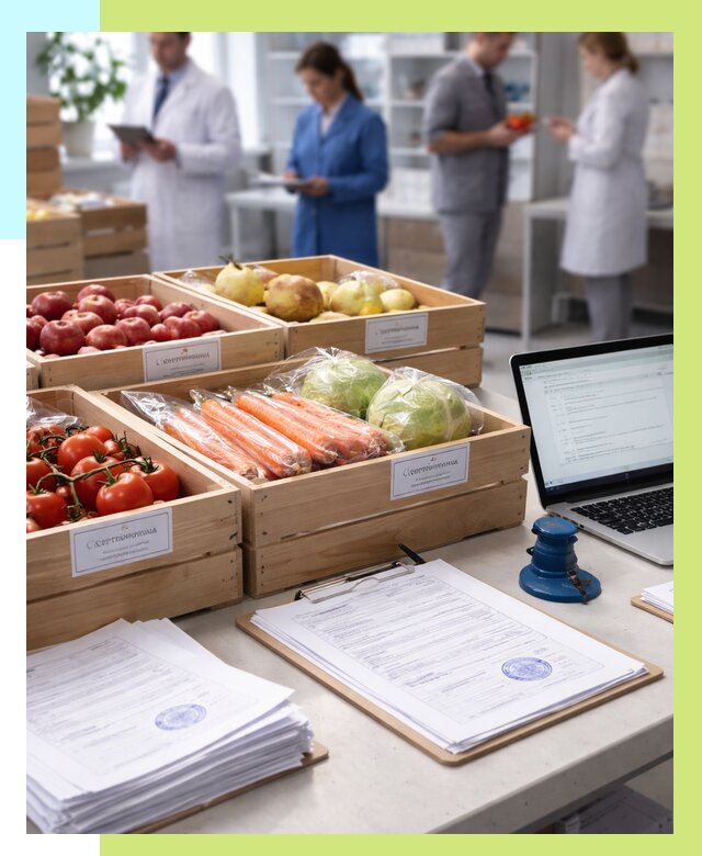 Сертификация овощей и фруктов в Серпухове от 8637 р. | Алешин-Срп