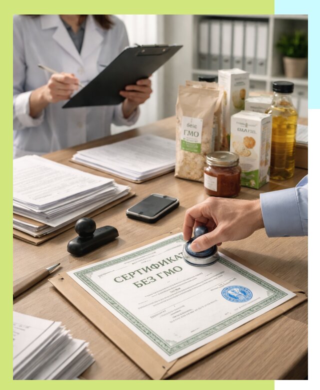Получение сертификата Без ГМО для продукции в Серпухове